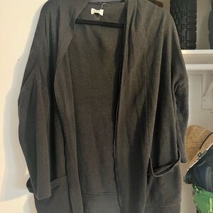 Pact Dark Gray Open Front Cardigan